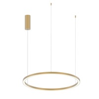 Kruhová - FAN LED-HOOP-S80-ORO Závěsné LED svítidlo HOOP zlatá, 40 W, 6000 lm, CCT, 80 x 150 cm - FANEUROPE