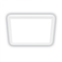 Hranatá - BRILO 7547016 BRILONER Tava A LED stropní svítidlo, třída A, přímé a nepřímé osvětlení, 50.000h, 29x29 cm, bílé 7547016