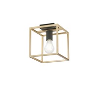 Hranatá - FAN I-KIMERA-PL1 Stropní svítidlo Kimera, černá/zlatá, 1 x E27, 20 x 20 x 22,5 cm - FANEUROPE