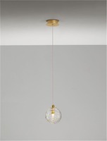 Koule - NV 9006041 Závěsné svítidlo COEN mosazný zlatý kov čiré sklo G9 1x5W 230V IP20 bez žárovky - NOVA LUCE