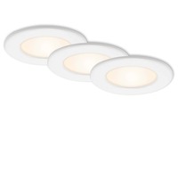 Kruhová - BRI 7053-036 3ks sada LED vestavné svítidlo, pr. 11,5 cm, 6 W, bílé - BRILONER