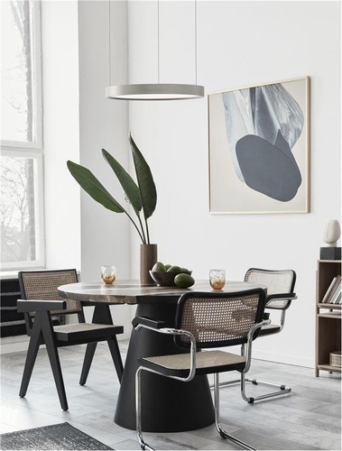 Kruhová - NV 9345614 Závěsné svítidlo PERRINE šampaň stříbrný hliník a akryl LED 30W 230V 3000K IP20 stmívatelné - NOVA LUCE - foto 1