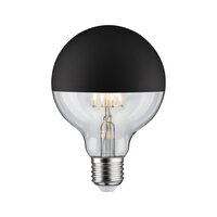 E27 - P 28676 LED Globe 6,5 W E27 zrcadlový svrchlík černá mat teplá bílá stmívatelné - PAULMANN