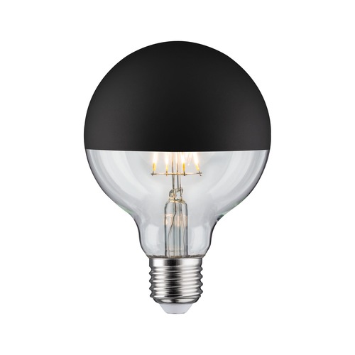 E27 - P 28676 LED Globe 6,5 W E27 zrcadlový svrchlík černá mat teplá bílá stmívatelné - PAULMANN - foto 1