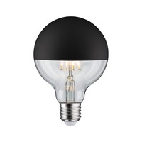 E27 - P 28676 LED Globe 6,5 W E27 zrcadlový svrchlík černá mat teplá bílá stmívatelné - PAULMANN
