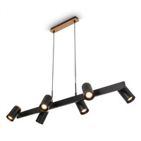 Podélná - BRI 4059065 BRILONER Duta závěsné svítidlo - nastavitelné, GU10 patice, 6-ramenné, černá 4059065