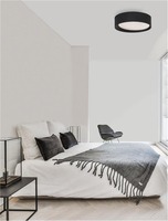 Kruhová - NV 9085221 Stropní svítidlo OBY černý hliník a akryl LED 30W 230V 3000K IP20 stmívatelné - NOVA LUCE