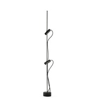 Sloupková - FARO 75705-233 CLAP 1266 stojací lampa, černá 2x6W 3000K 38st. - FARO