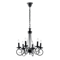 Dekorativní - FAN I-BEATRICE-6 Závěsné svítidlo Beatrice, antracitové, 6 x E14, 50 x 120 cm - FANEUROPE