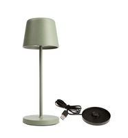 Na stůl - IMPR 620203 Deko-Light nabíjecí svítidlo - sada Canis Mini šedozelená + nabíjecí základna