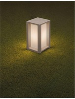 Sloupková - NV 9739352 Venkovní sloupkové svítidlo CASTRO bílý pískovec a akryl E27 1x12W bez žárovky 100-240V IP65 - NOVA LUCE