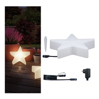 Dekorační - P 5021 Plug & Shine set LED světelný objekt hvězda vč. 2m-kabel a trafo IP67 3000K 2,8W bílá - PAULMANN