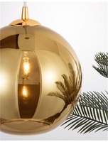 Koule - NV 9080352 Závěsné svítidlo NAZIO zlaté sklo s přechodem chromovaný hliník E27 1x12W 230V IP20 bez žárovky - NOVA LUCE