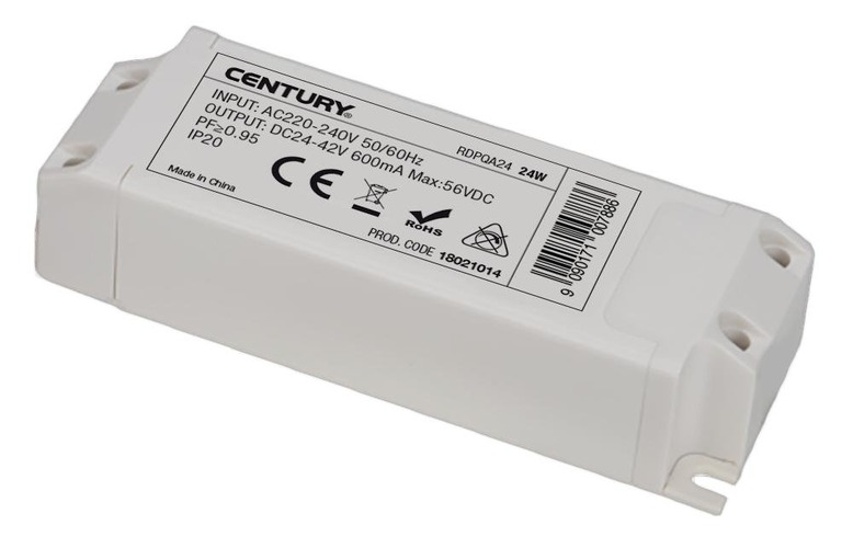 Stabilizovaný proud - CEN RDPQA24 LED DRIVER náhradní na 24W IP20 100-240VAC. - CENTURY - foto 1