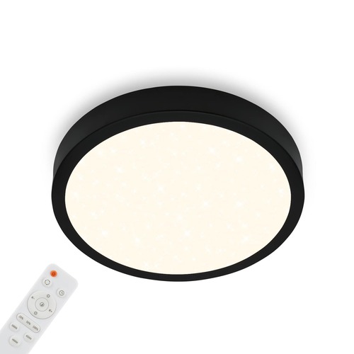 Kruhová - BRILO 3704-015 CCT LED přisazené svítidlo pr. 38 cm, 22 W, 2900 lm, černá - BRILO - foto 1