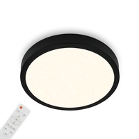 Kruhová - BRILO 3704-015 CCT LED přisazené svítidlo pr. 38 cm, 22 W, 2900 lm, černá - BRILO