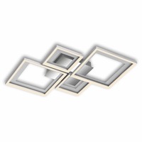 Hranatá - BRILO 3727-019 LED stropní svítidlo, 53 cm, 24 W, 120 lm, hliník-chrom - BRILO