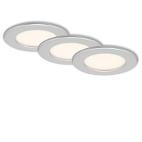 Kruhová - BRI 7053-034 3ks sada LED vestavné svítidlo, pr. 11,5 cm, 6 W, matný chrom - BRILONER