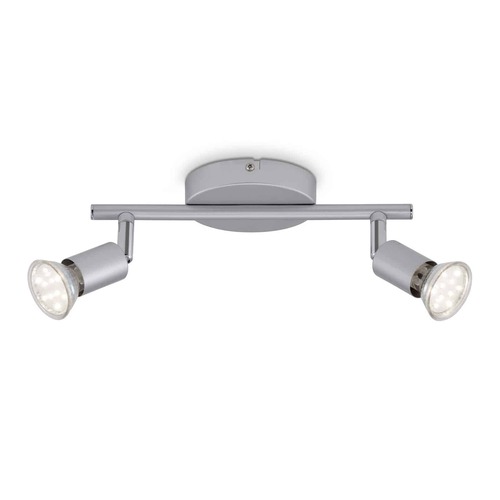 Bodová - BRI 2915-024 Bodové svítidlo 25,5x7 cm 2xGU10 4,8W 520lm titan - BRILONER - foto 1