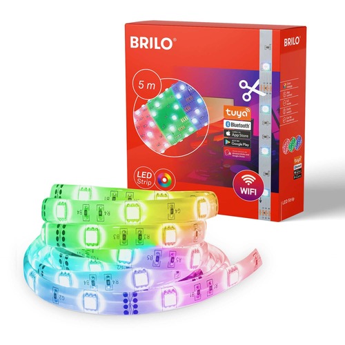 Dekorační - BRILO 2256-150 RGB Smart LED pásek 500 cm bílé - BRILO - foto 1