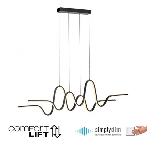 Podélná - PN 2292-18 ALTITUDE LED závěsné svítidlo černé nastavitelná výška in 3 krokové SimplyDim 3000K - PAUL NEUHAUS - foto 1