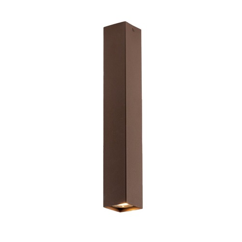 Downlight - FAN I-FLUKE-PLQ40 BRO Stropní svítidlo Fluke, hranaté, corten, 1 x GU10, 6 x 6 x 40 cm - FANEUROPE - foto 1