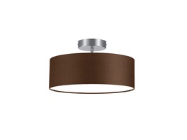 Kruhová - TR 603900214 Stropní svítidlo HOTEL látkové hnědé 2× E14 40W Ø 30cm matný nikl - TRIO