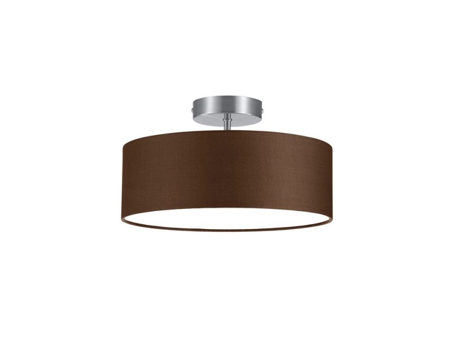 Kruhová - TR 603900214 Stropní svítidlo HOTEL látkové hnědé 2× E14 40W Ø 30cm matný nikl - TRIO - foto 1