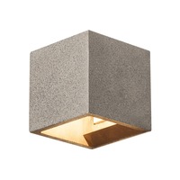 Nepřímé osvětlení - LA 1000911 SOLID CUBE nástěnné světlo QT14 černý pískovec max. 25W - BIG WHITE (SLV)