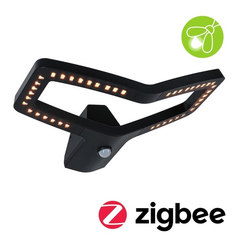Nástěnná - P 94791 LED venkovní nástěnné svítidlo Smart Home Zigbee 3.0 Alara pohybové čidlo IP44 hranaté 375x270mm 3000 - 2200K 10W 230V antracit kov - PAULMANN - foto 1