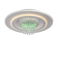 Kruhová - LD 14518-16 LED stropní svítidlo TOLAGO, bílá, s tunelovým efektem a křišťálem, RGB/3000-6500K - JUST LIGHT