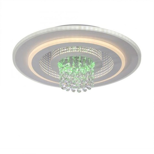 Kruhová - LD 14518-16 LED stropní svítidlo TOLAGO, bílá, s tunelovým efektem a křišťálem, RGB/3000-6500K - JUST LIGHT - foto 1