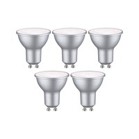 GU10/GZ10 - P 29236 Standard 230V LED reflektor GU10 5ks sada 4,9W 4000K hliník - PAULMANN