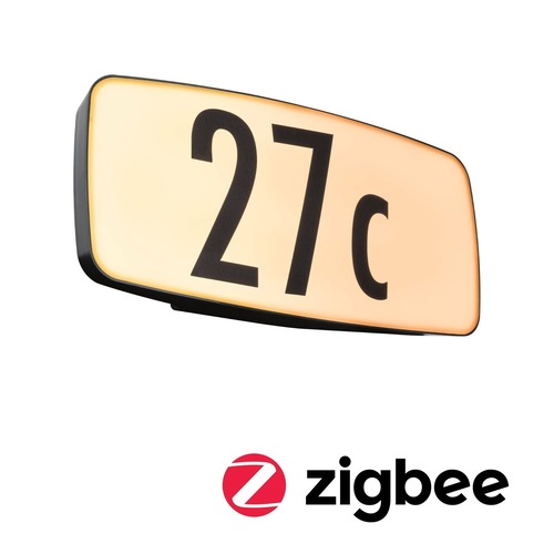Nástěnná - P 94507 LED domovní číslo a svítidlo Smart Home Zigbee Sheera soumrakový senzor neláká hmyz IP44 276x73mm CCT 6,5W 230V antracit umělá hmota - PAULMANN - foto 1