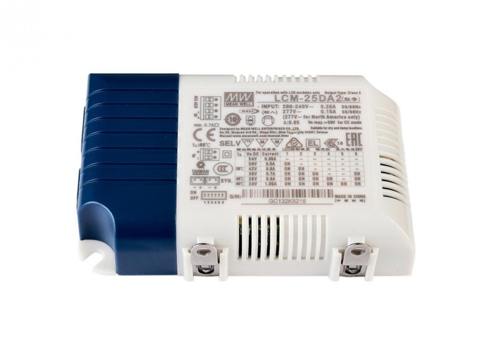 Stabilizovaný proud - IMPR 862246 Meanwell LED-napájení DIM, Multi CC, LCM-25DA2 / DALI2 + DALI1 konstantní proud 350/500/600/700/900/1050 mA IP20 stmívatelné 6-54V DC 18,90-25,20 W - LIGHT IMPRESSIONS - foto 1