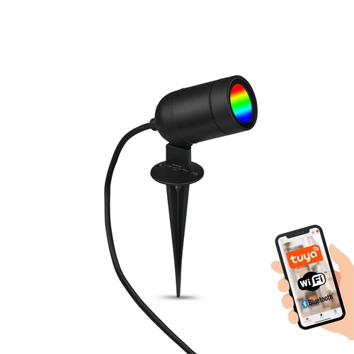 Zápichy - BRILO 3674-015 LED zahradní bodové svítidlo, 12 cm, 4,4 W, 380 lm, černá - BRILO - foto 1