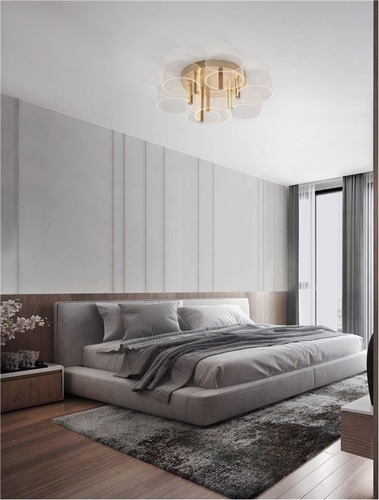 Kruhová - NV 9756713 Stropní svítidlo GATLIN mosazný zlatý kov a akryl LED 41W 230V 3000K IP20 stmívatelné - NOVA LUCE - foto 1