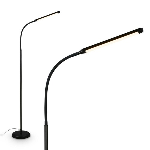 Stojací lampy - BRILO 1660015 Mura stojanová lampa - 6W, 600lm, LED, stmívatelné, dotykový vypínač, nastavitelné, černá - BRILO - foto 1