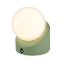 Stolní lampy dekorační - BRILO 7561019 Sora Mini LED stolní lampička bezdrátová IP54, stmívatelné, dotykový vypínač, zelená - BRILO