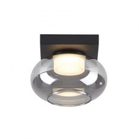 Dekorativní - LD 15474-18 Kolekce Schöner Wohnen stropní svítidlo SIA černá, kouřové sklo, stmívatelné, paměť, SimplyDim, 3000K - JUST LIGHT