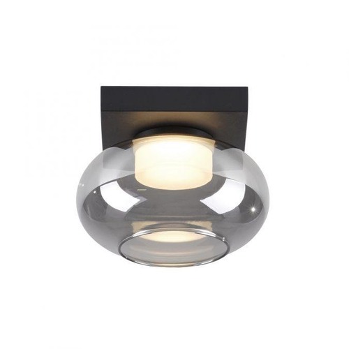Dekorativní - LD 15474-18 Kolekce Schöner Wohnen stropní svítidlo SIA černá, kouřové sklo, stmívatelné, paměť, SimplyDim, 3000K - JUST LIGHT - foto 1