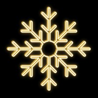 Venkovní profi motivy - DLED EFD08W LED světelný motiv vločka, teple bílá, pr. 85 cm