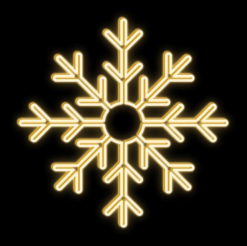 Venkovní profi motivy - DLED EFD08W LED světelný motiv vločka, teple bílá, pr. 85 cm - foto 1