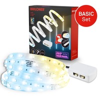 Dekorační - BRI 8020294 Startovací sada CCT LED pásek pro nástěnné panely – 260cm, dálkový ovladač, vč. rozbočovače - BRILONER