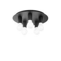 Dekorativní - FAN I-STRIKE-PL5-NER Stropní svítidlo STRIKE černá, 5xE27, 35x35x86 cm - FANEUROPE