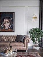 Dekorativní - NV 9695220 Nástěnné svítidlo CROWN saténový zlatý kov čirý křišťál (7 ks) G9 1x5W 230V IP20 bez žárovky - NOVA LUCE