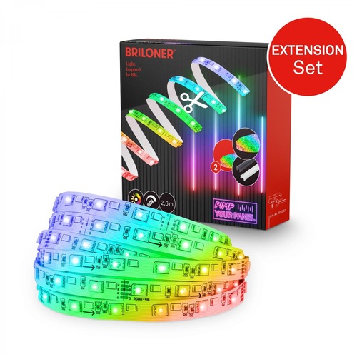 Dekorační - BRI 8023252 Prodlužovací sada RGBW pro nástěnný panel – 260cm RGB LED pásek - BRILONER - foto 1