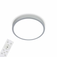 Kruhová - BRILO 3709-014 RGBW LED přisazené svítidlo pr. 38 cm, 22 W, 2900 lm, stříbrná - BRILO