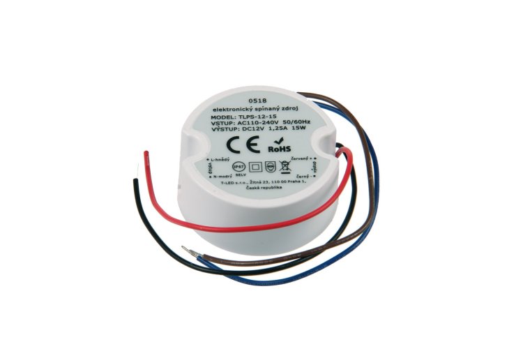 Napájecí zdroje 12V - LED zdroj 12V 15W IP67 TLPS-12-15 - foto 1