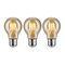 E27 - P 5079 Vintage Edition set LED žárovka E27 230V 3x4,7W 2500K zlatá - PAULMANN